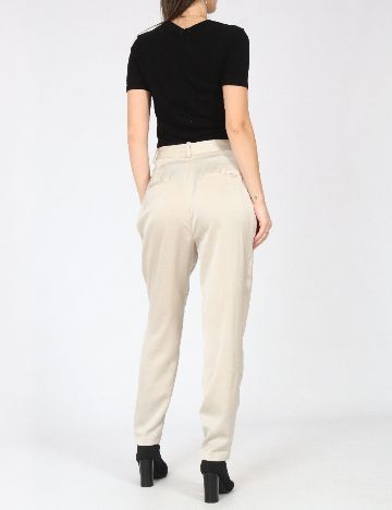 Pantaloni Zara, crem
