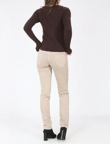 Pantaloni Zara, bej Crem