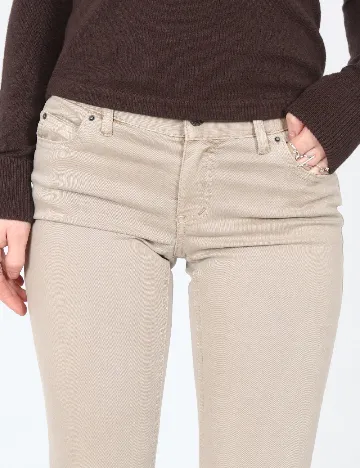 Pantaloni Zara, bej Crem