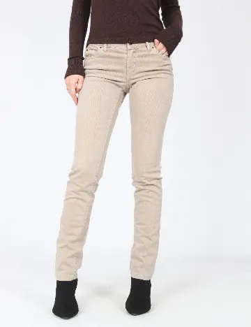 Pantaloni Zara, bej Crem