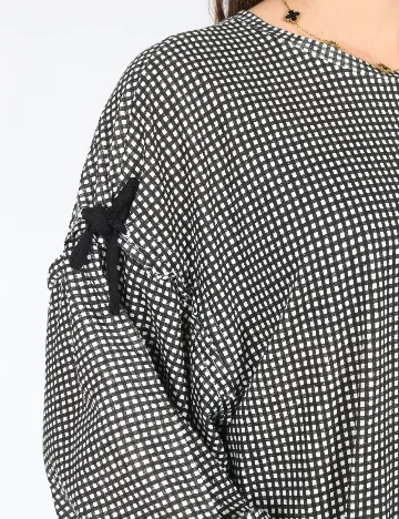 Bluza Oversize Zara, alb/negru Negru