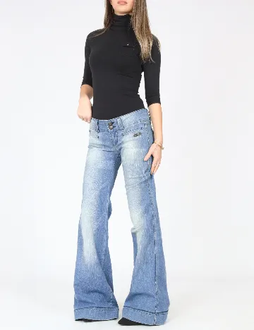 Blugi Bershka, albastru Albastru