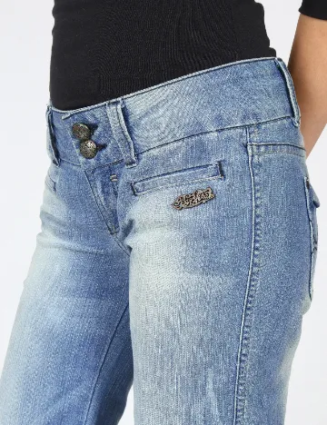 Blugi Bershka, albastru Albastru