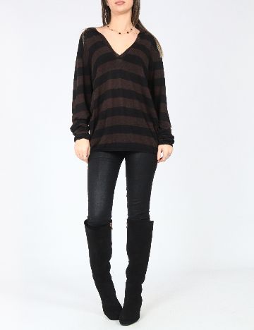 Hanorac Zara, negru/maro