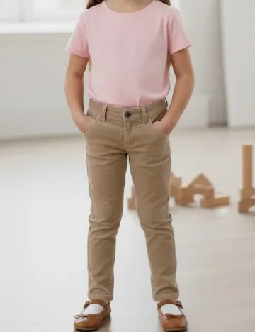 Pantaloni Zara, bej Crem