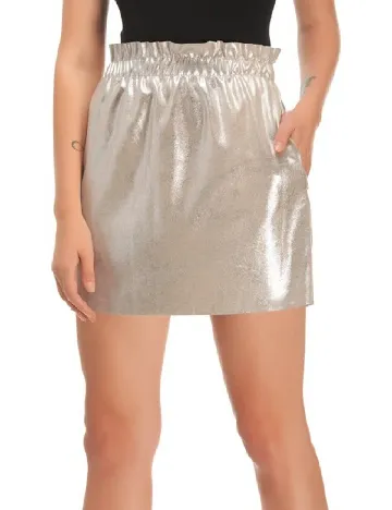 Fusta Zara, argintiu Gri