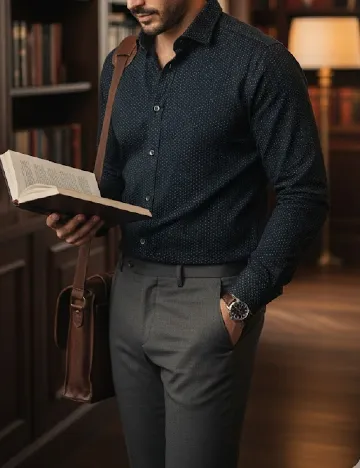 Camasa Zara, bleumarin Albastru