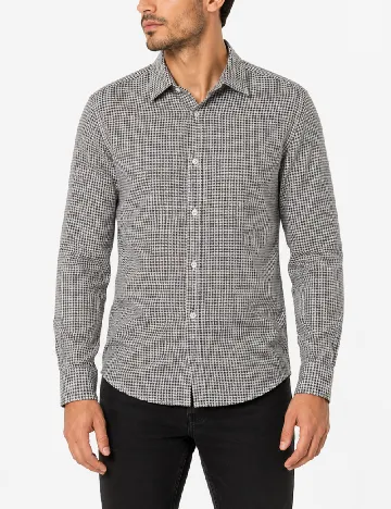 Camasa Zara, alb/maro