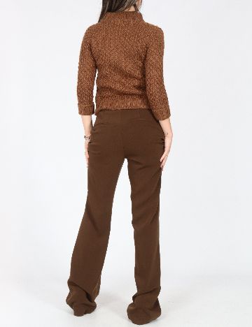 Pantaloni Zara, maro