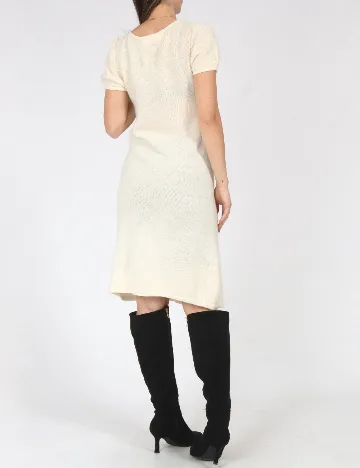 Rochie medie Zara, ecru Alb