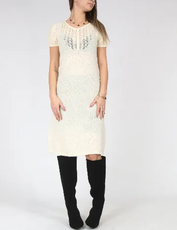 Rochie medie Zara, ecru Alb