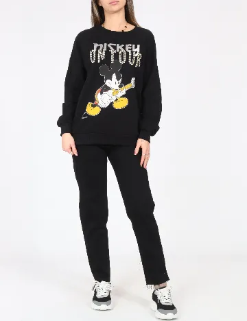 Bluza Oversize Bershka, negru Negru