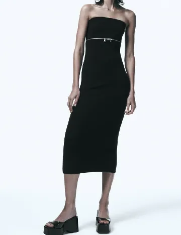 Rochie medie Zara, negru Negru