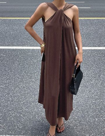 Rochie lunga SHEIN, maro