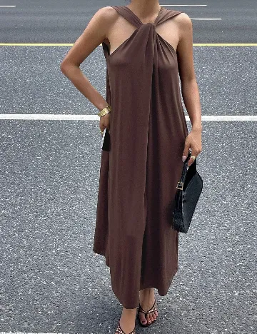 Rochie lunga SHEIN, maro Maro