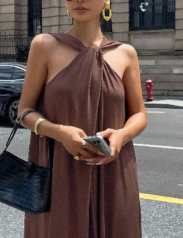 Rochie lunga SHEIN, maro Maro