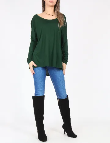 Bluza Oversize Zara, verde Verde