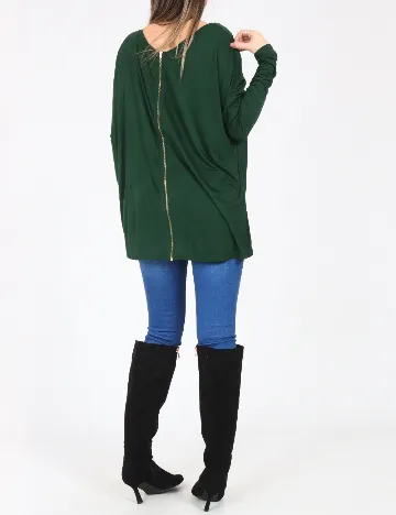 Bluza Oversize Zara, verde Verde