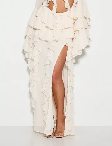 Fusta SHEIN, ecru Alb