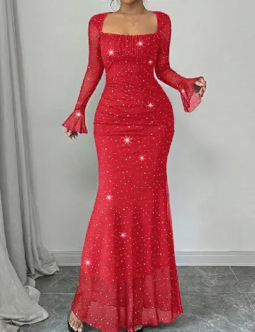 Rochie lunga SHEIN, rosu Rosu