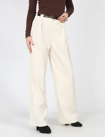 Pantaloni SHEIN, crem Crem