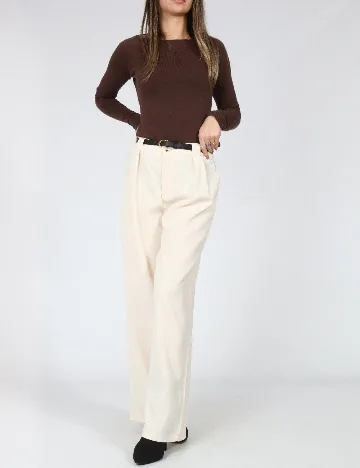 Pantaloni SHEIN, crem Crem