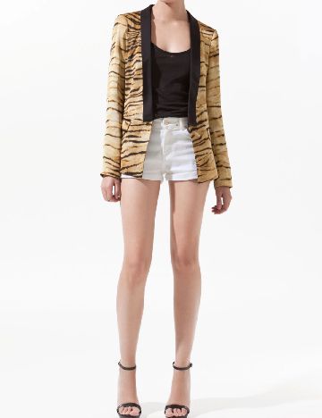 Blazer Zara, animal print