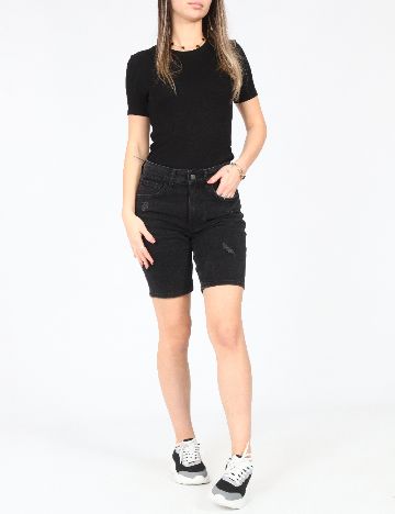 Pantaloni scurti Bershka, negru