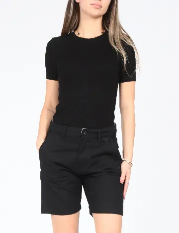 Pantaloni scurti Bershka, negru Negru