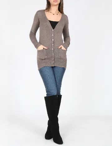 Cardigan Zara, maro deschis Maro