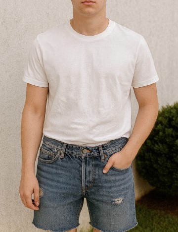 Pantaloni scurti Bershka, albastru