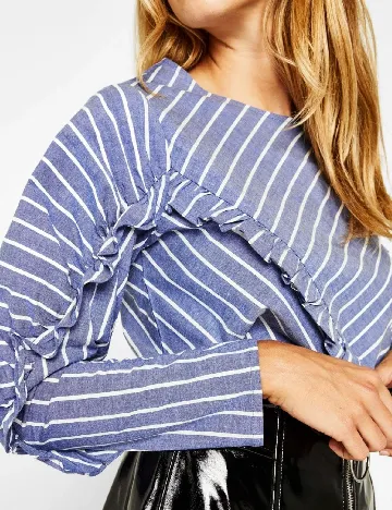 Bluza Bershka, albastru Albastru