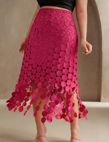 Fusta SHEIN CURVE, roz Roz