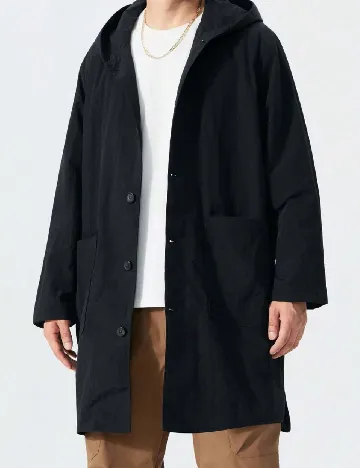 Jacheta SHEIN Plus Size Men, negru Negru