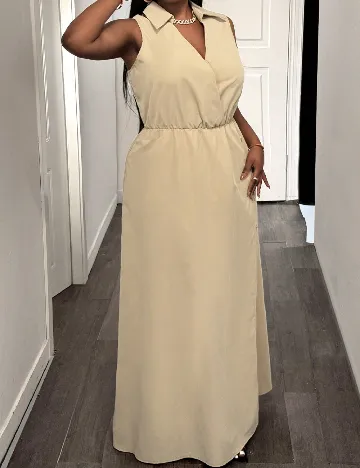 Rochie lunga SHEIN CURVE, crem Crem