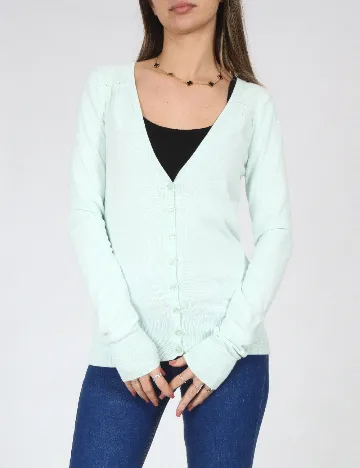 Cardigan Bershka, verde deschis Verde