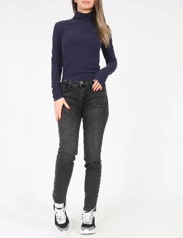 Blugi Pull&Bear, gri inchis Gri