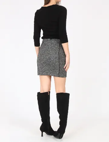 Fusta Bershka, gri Gri