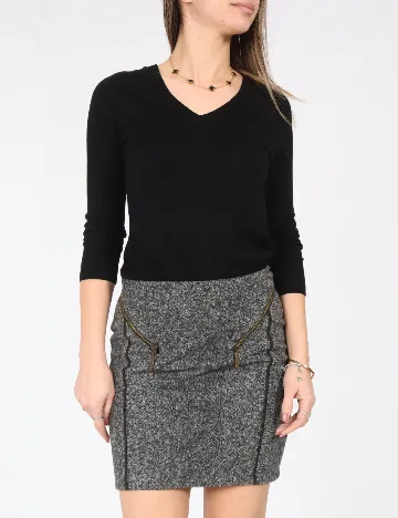 Fusta Bershka, gri Gri