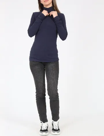 Bluza Bershka, bleumarin Albastru