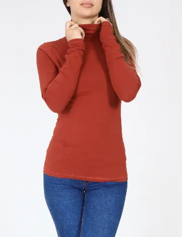 Bluza Bershka, caramiziu Portocaliu