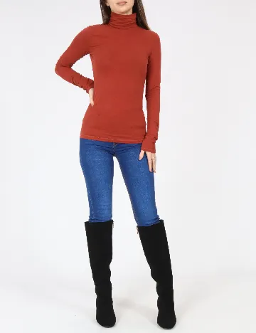 Bluza Bershka, caramiziu Portocaliu