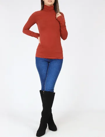 Bluza Bershka, caramiziu Portocaliu