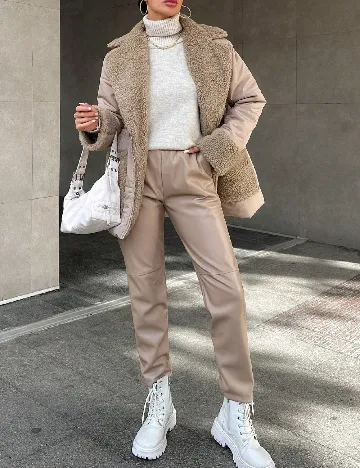 Geaca SHEIN, bej Crem