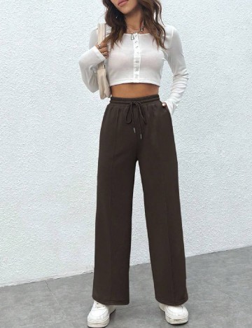 Pantaloni SHEIN, maro