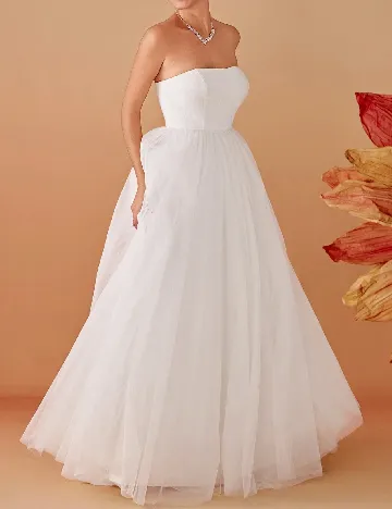 Rochie lunga Ever-Pretty, alb Alb