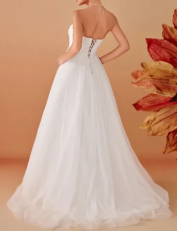 Rochie lunga Ever-Pretty, alb Alb