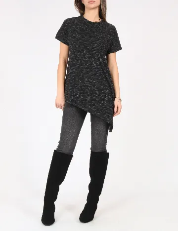 Bluza Oversize Pull&Bear, gri inchis Gri