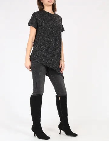 Bluza Oversize Pull&Bear, gri inchis Gri