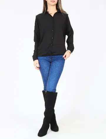 Camasa Bershka, negru Negru